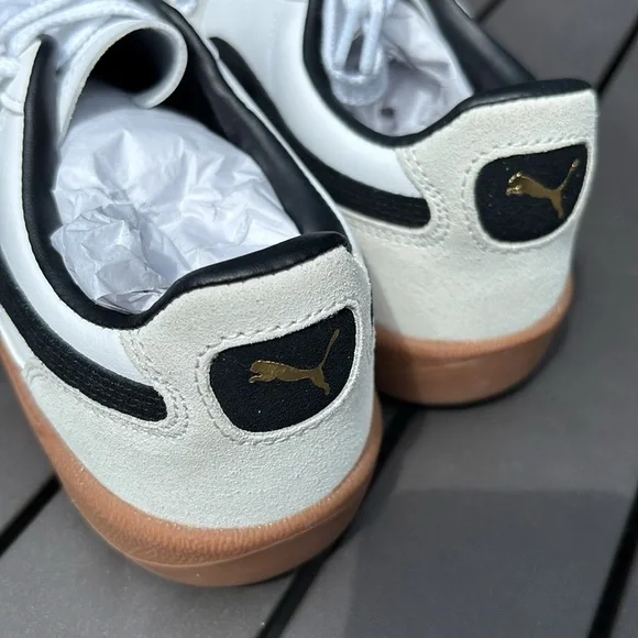 Women’s Puma Palermo Blk/ White Sneakers Size 8.5 - Picture 6 of 8